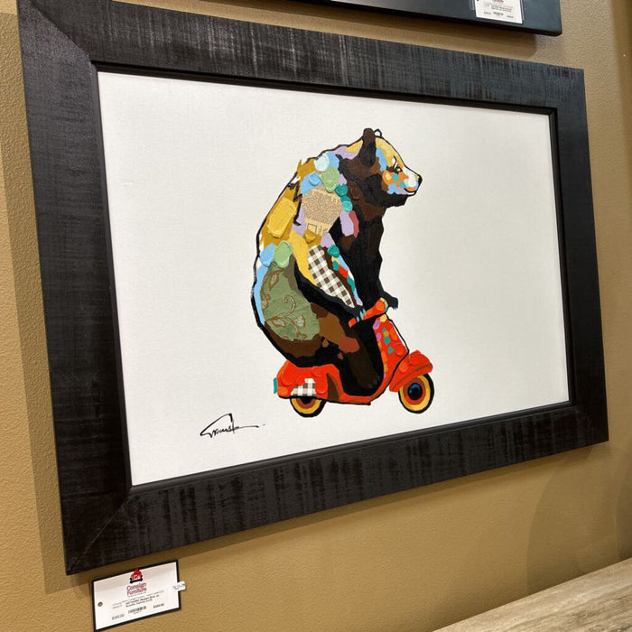 Meduim Bear on Scooter Canvas (LLH)