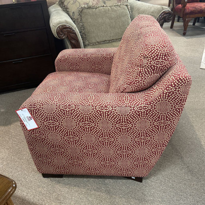 Red Patterned Accent Chair (BLA)