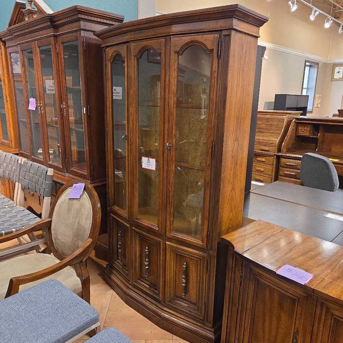 1PC Oak Curio Cabinet (ATH)