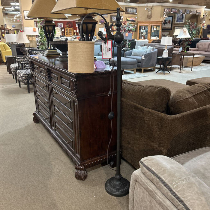 Brown Ornate Floor Lamp (KL)
