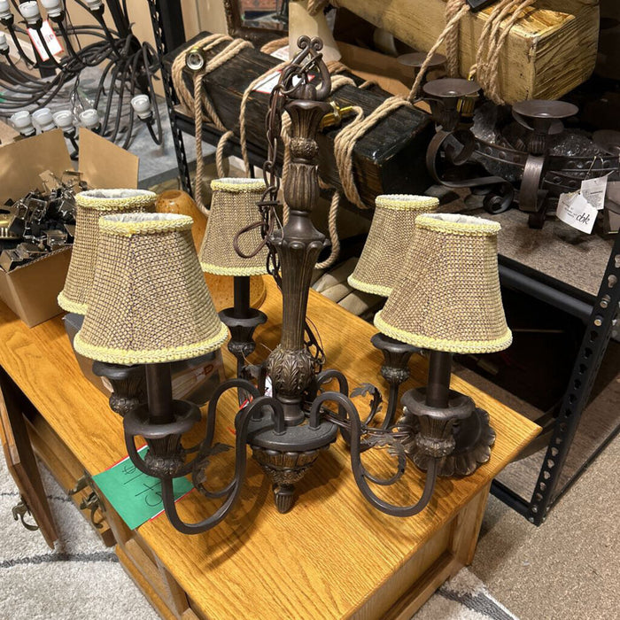 Rot Iron Woven Shades Chandelier (SK)