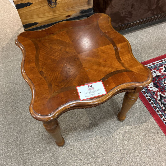 Brown Tall Wood End Table (KL)