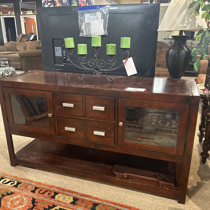 DW + Silver Accent TV Stand (LHH)