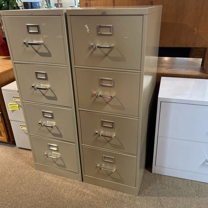 Tall Silver 4 Drawer File Cabinet (BHA)