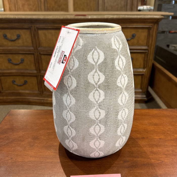 White/Grey Pattern Vase (LS)