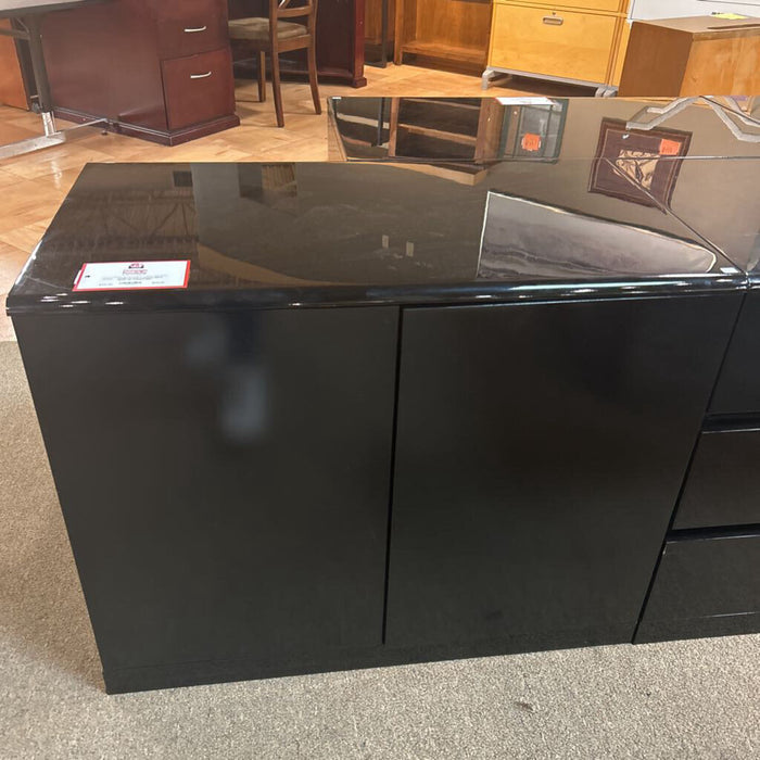3 Drawer Black Sleek File Cabinet (SK)