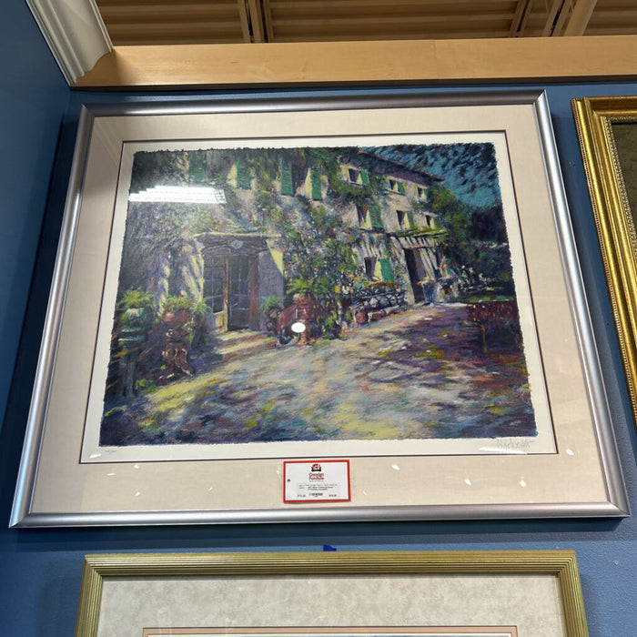 Silver Framed Artwork Of Painting Scene(SK)