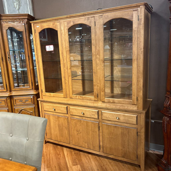 2 Piece LW Oak Hutch (ALK)