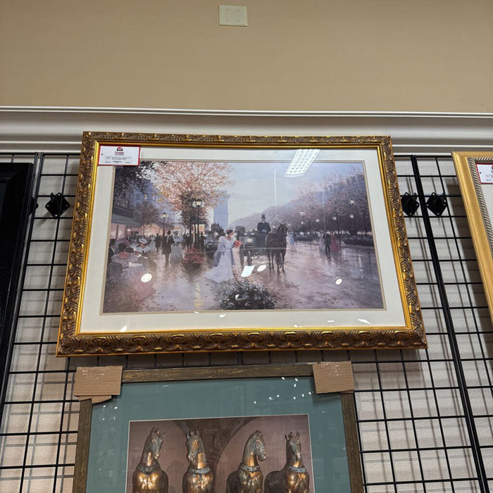 Gold Ornate Carriage Scene Artwork (AT)