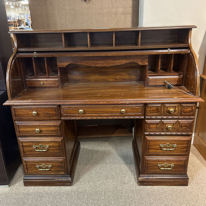 Oak Roll Top Desk (BAI)