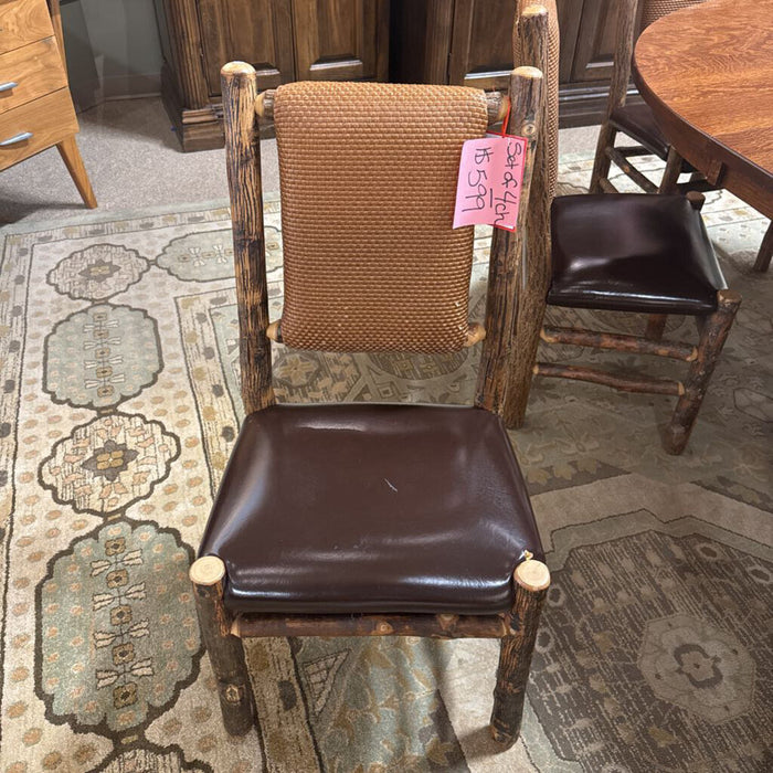 S/4 leather Upholstered DR Chairs (CTH)