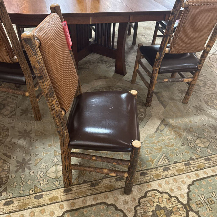 S/4 leather Upholstered DR Chairs (CTH)
