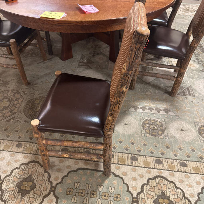 S/4 leather Upholstered DR Chairs (CTH)