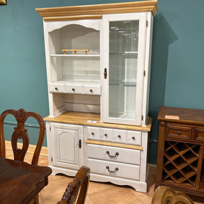 2 Piece Blonde + White Hutch (BII)