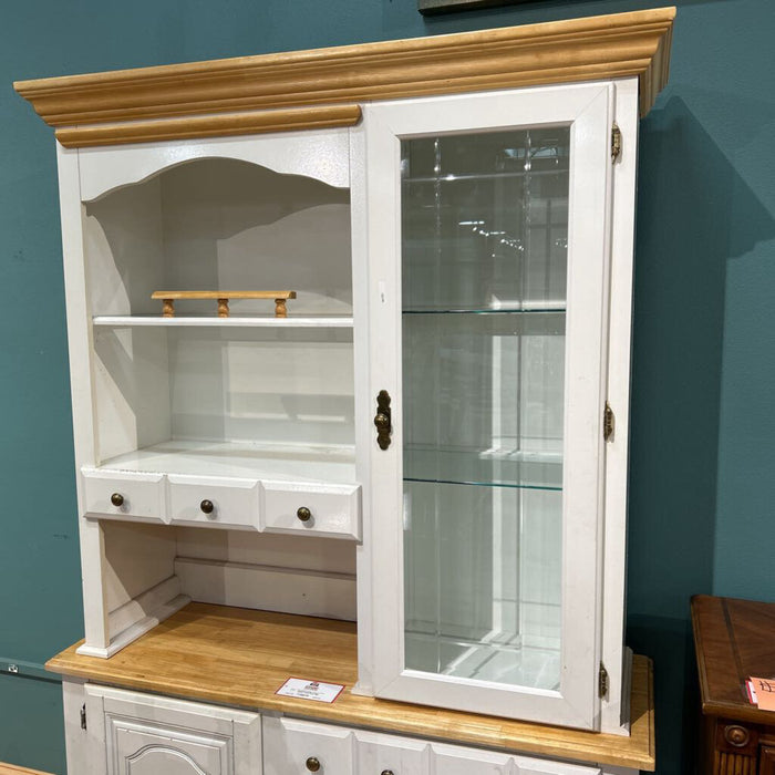 2 Piece Blonde + White Hutch (BII)