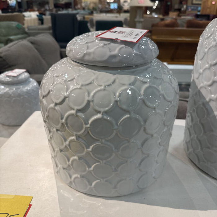 White GLass Jar Decor (AA)