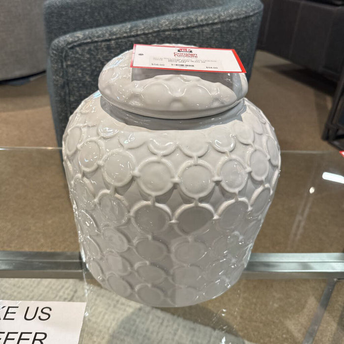 White GLass Jar Decor (AA)