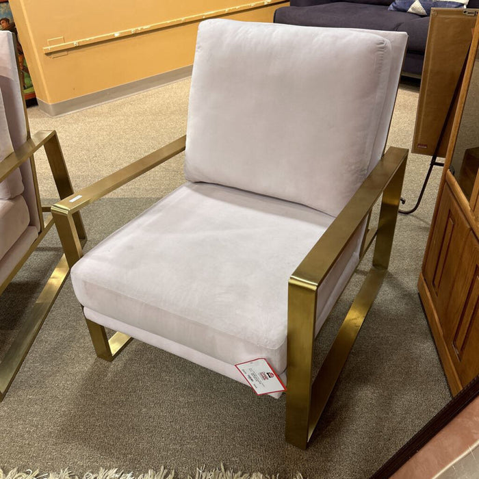 Gold Armed Pink Fabric Chair (LCK)