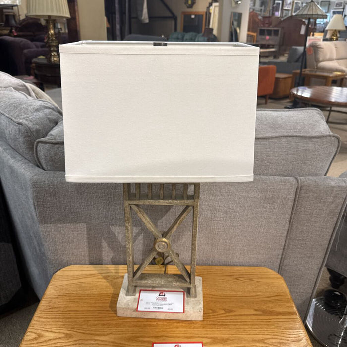 Stone Base + Metal Table Lamp (KL)