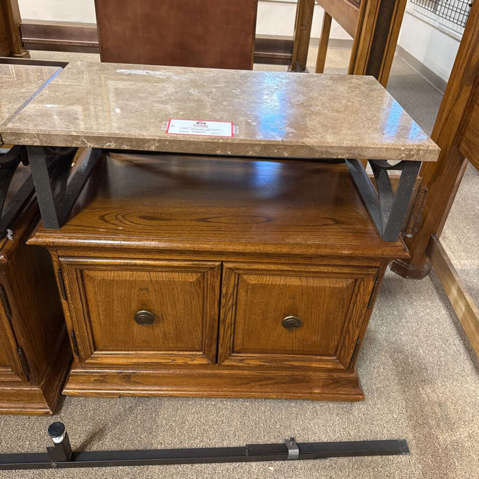 2 Door Stone Top Nightstand (BAI)