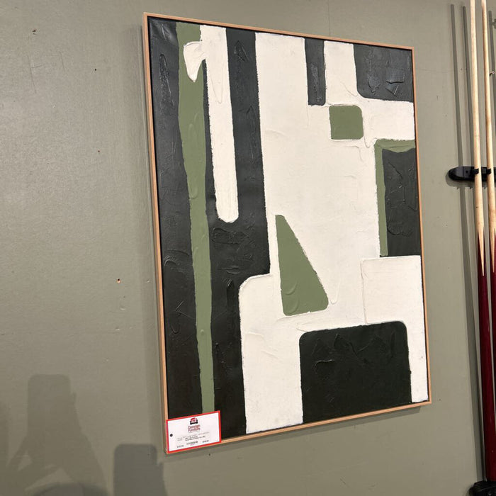 LW Framed Green/Black/White Art (SK)