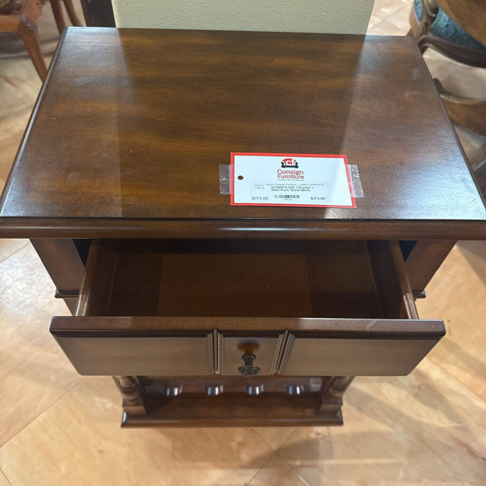 DW 1 Drawer + Wine Rack Stand (BLA)