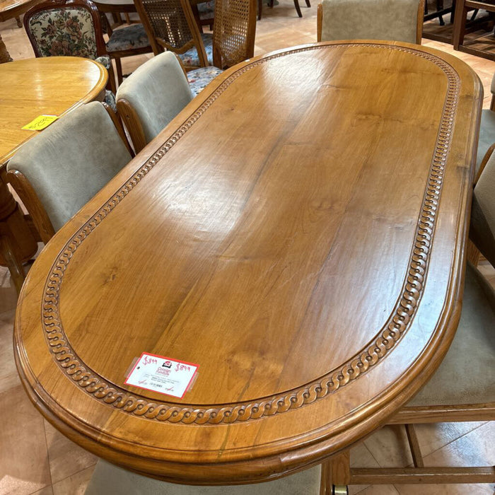 Ornate Carved Teak Wood Table (SAK)