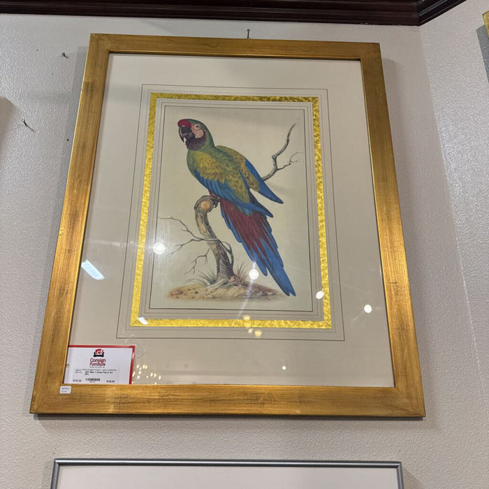 Blue + Green Parrot Art (SK)