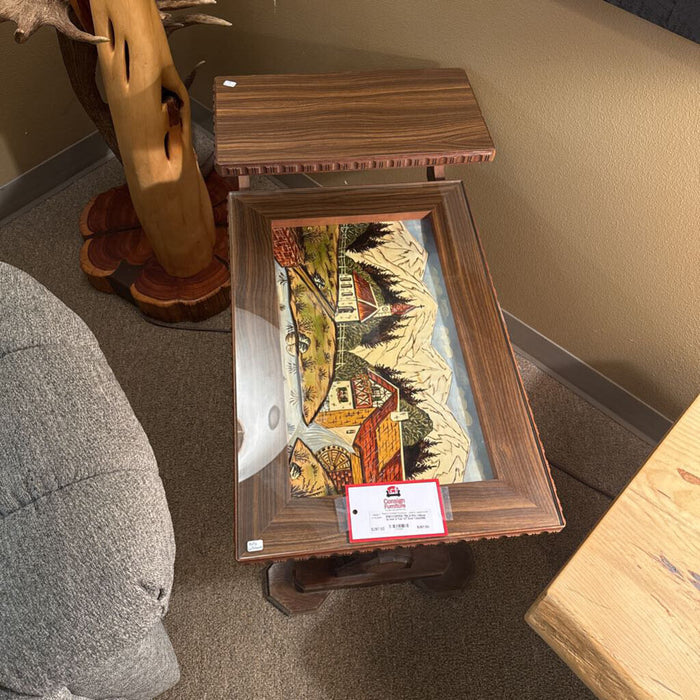 Mtn Village Scene 2-Tier GT End Table(BII)