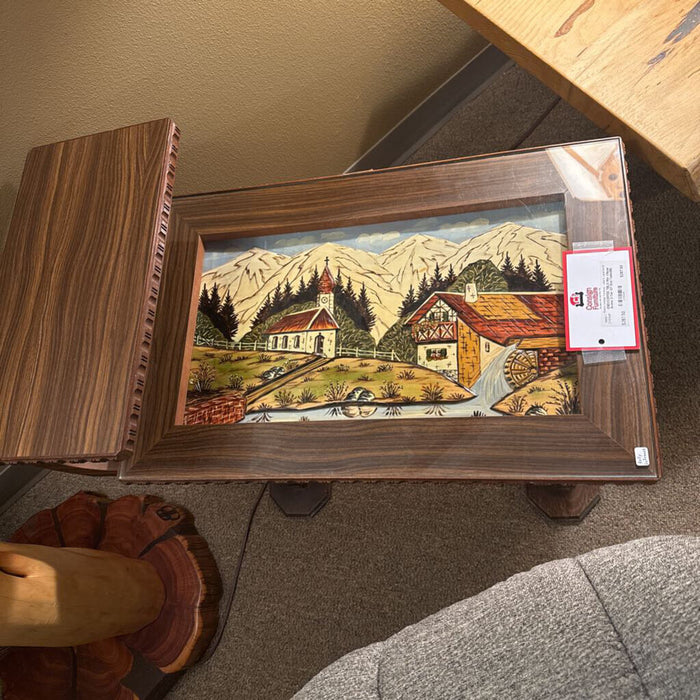 Mtn Village Scene 2-Tier GT End Table(BII)