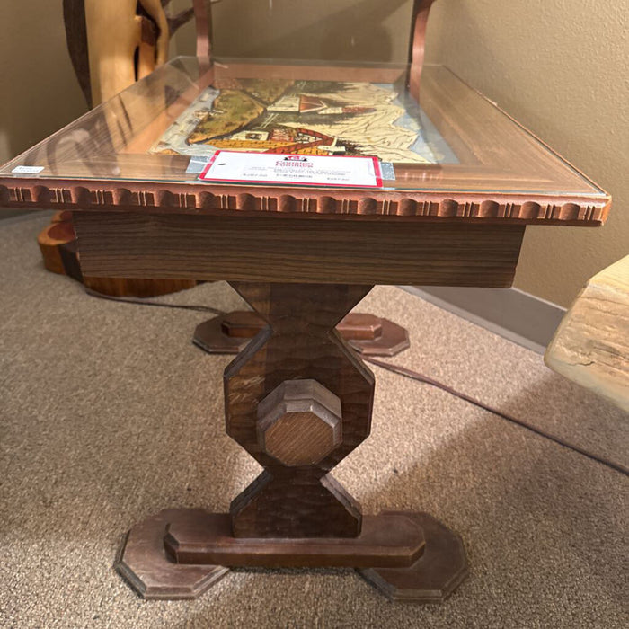 Mtn Village Scene 2-Tier GT End Table(BII)