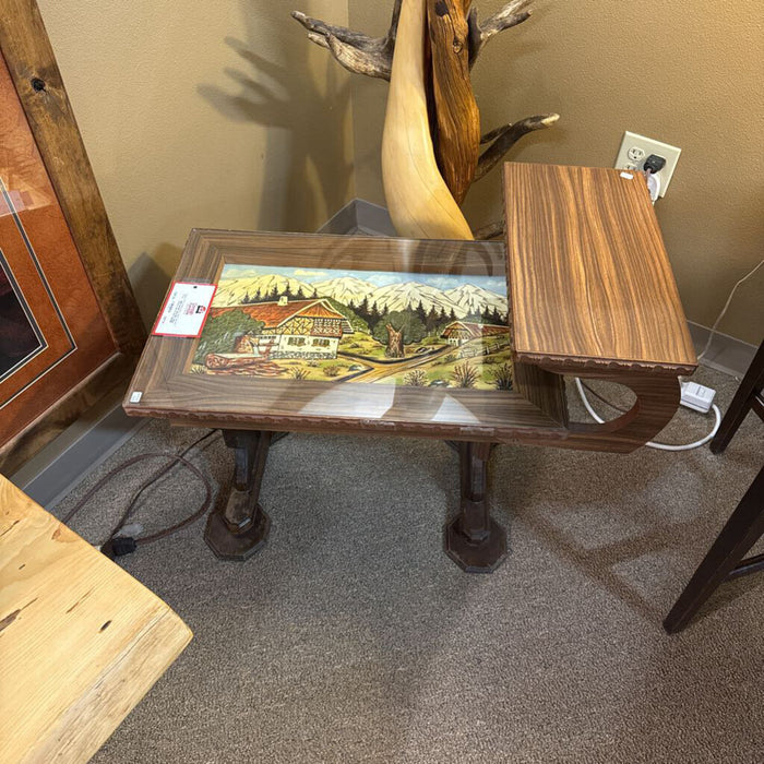 Mtn Village Scene 2-Tier GT End Table(BII)