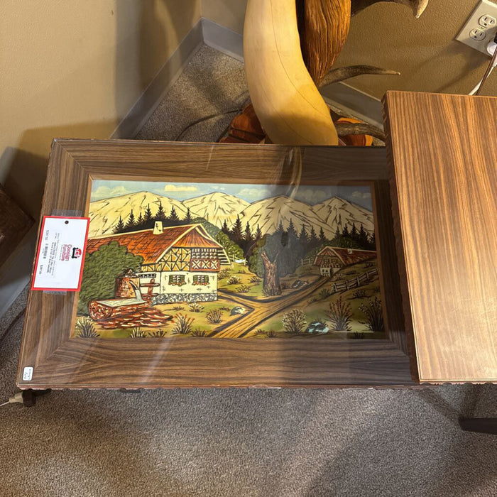 Mtn Village Scene 2-Tier GT End Table(BII)