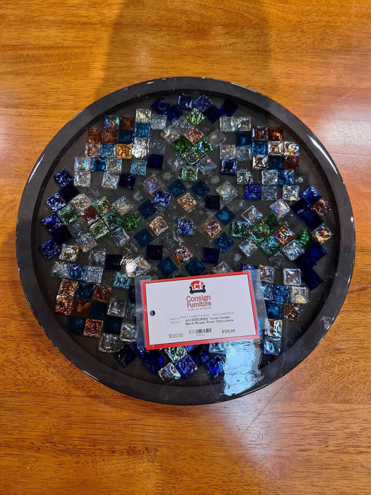 Black Mosaic Resin Charcuterie Tray (IH)