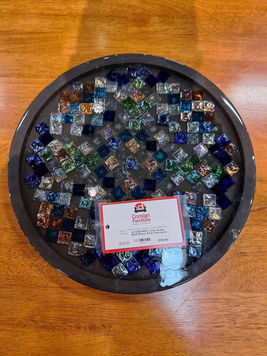 Black Mosaic Resin Charcuterie Tray (IH)