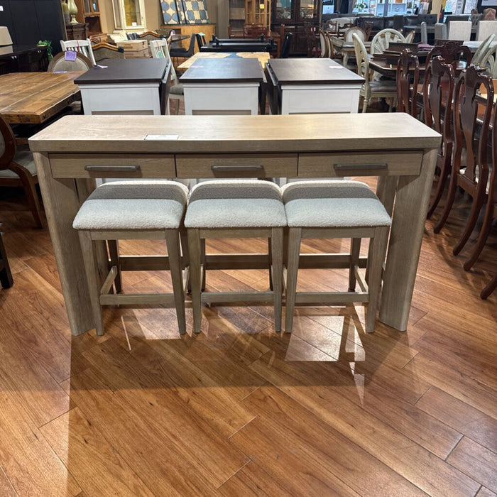 CONSOLE TABLE W / 3 STOOLS (T285-02)(TTT)