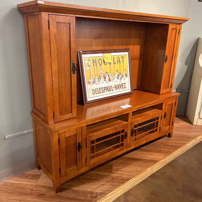 2 Piece Mission Style Entertainment Center (ALK)
