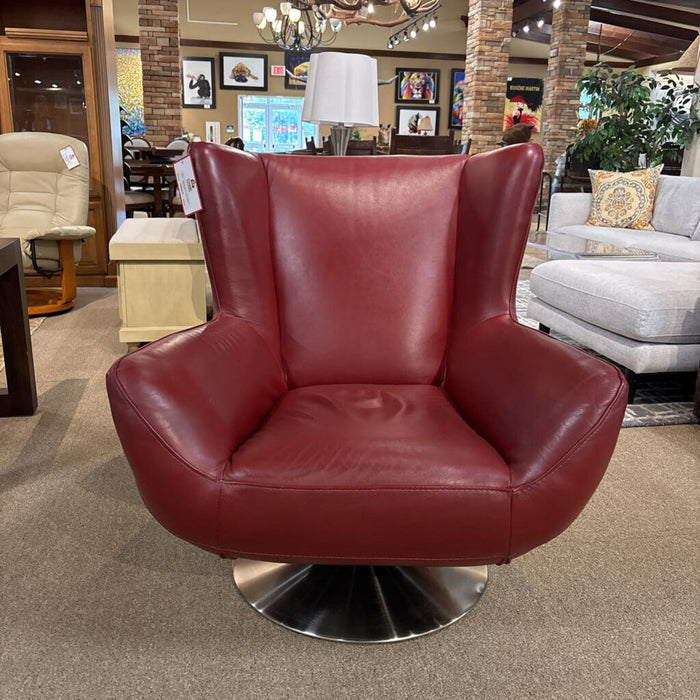 Violeno Red Leather Chair (SLH)