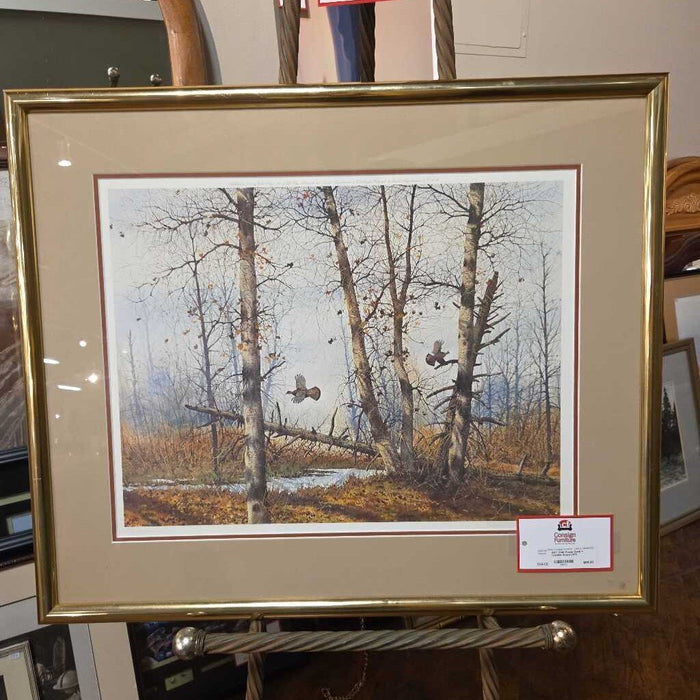 Gold Frame Duck + Treeline Scene (AT)