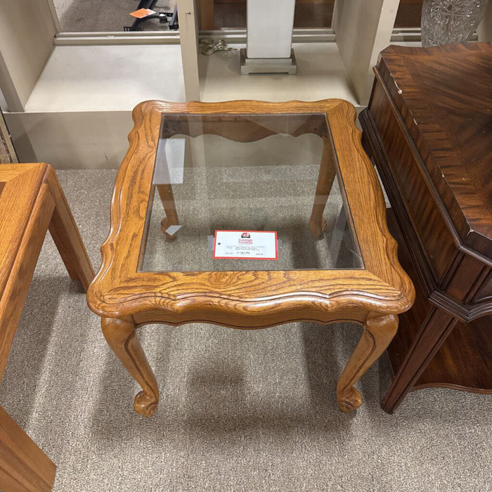 DW + Glass Wood End Table (LS)