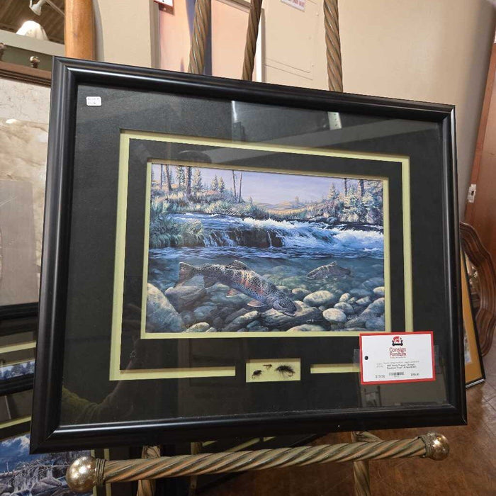 Black Framed "Oregon Rainbow Trout" Artwork(SK)