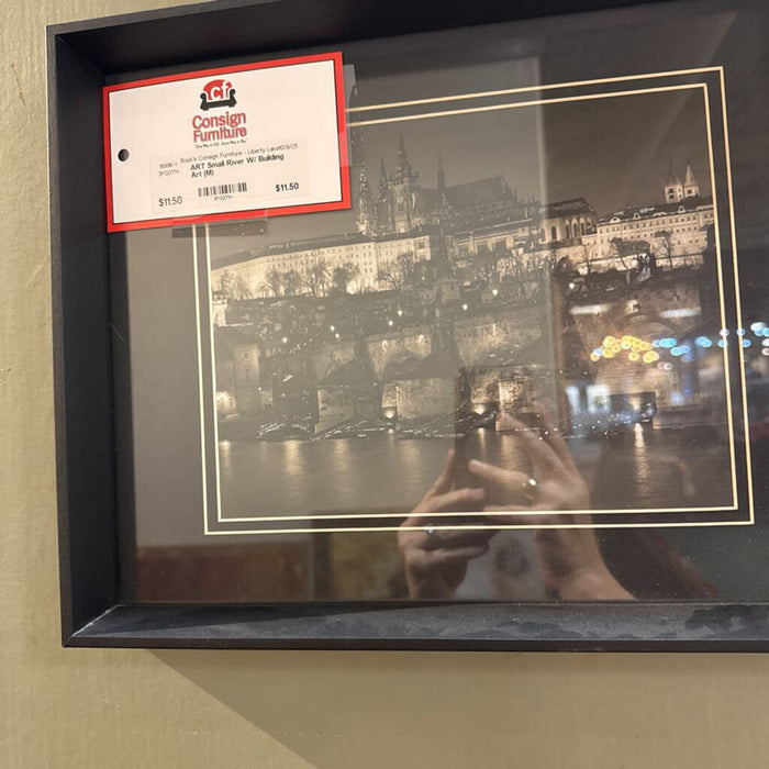 Small River W/ Building Art (M)