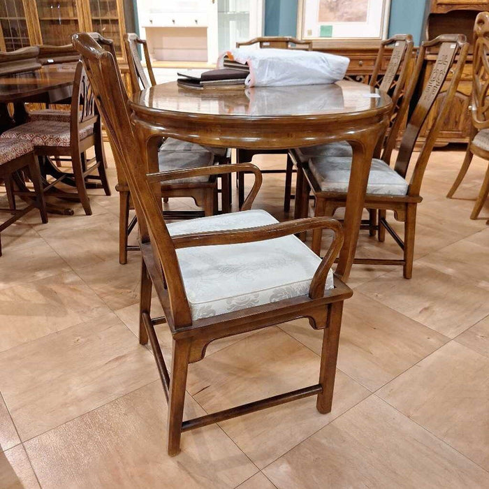 Oriental LW Carved Table + 6 Chairs (KLH)