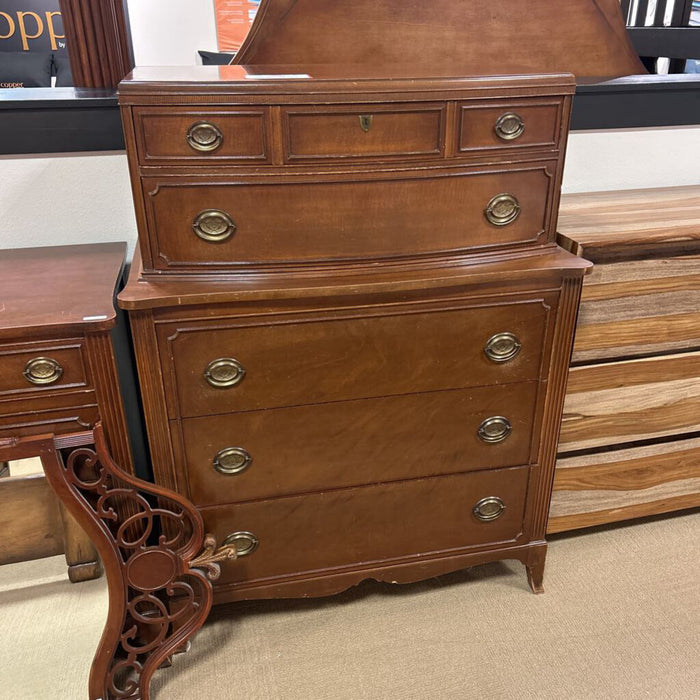 Antique 5 Drawer Tallboy Dresser (ALK)