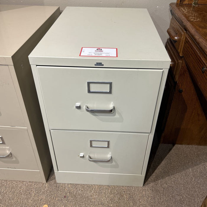 Silver 2 Drawer File Cabinet (SK)