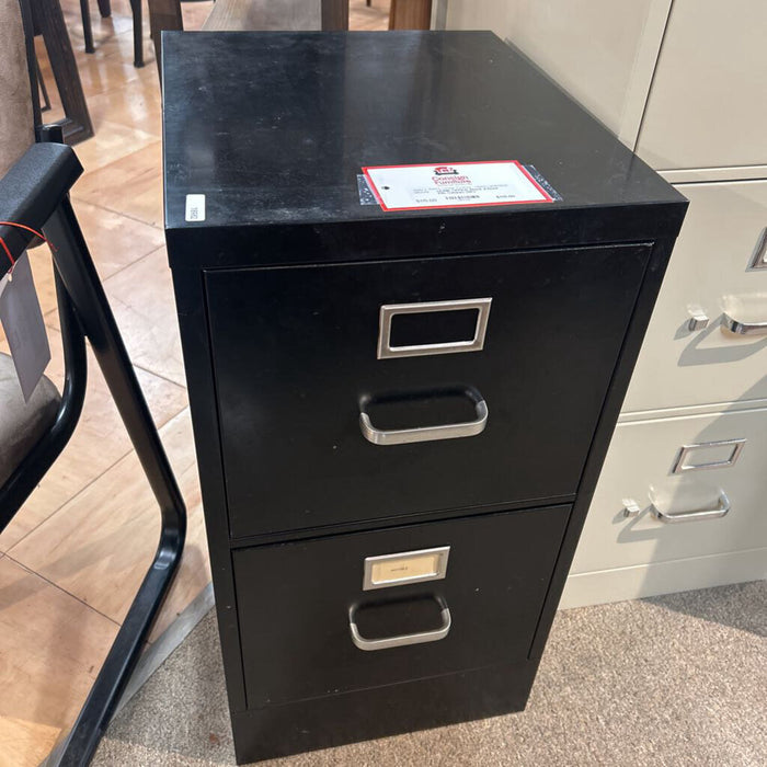 Black 2 Door File Cabinet (SK)