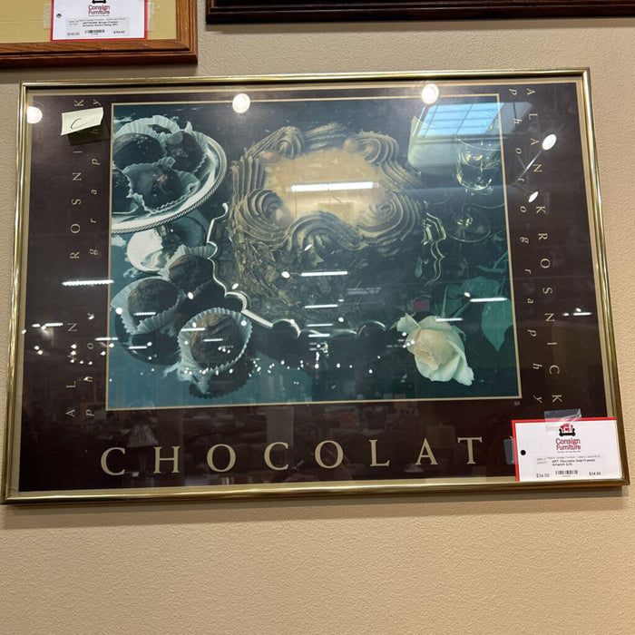 Chocolate Gold Framed Artwork (LH)