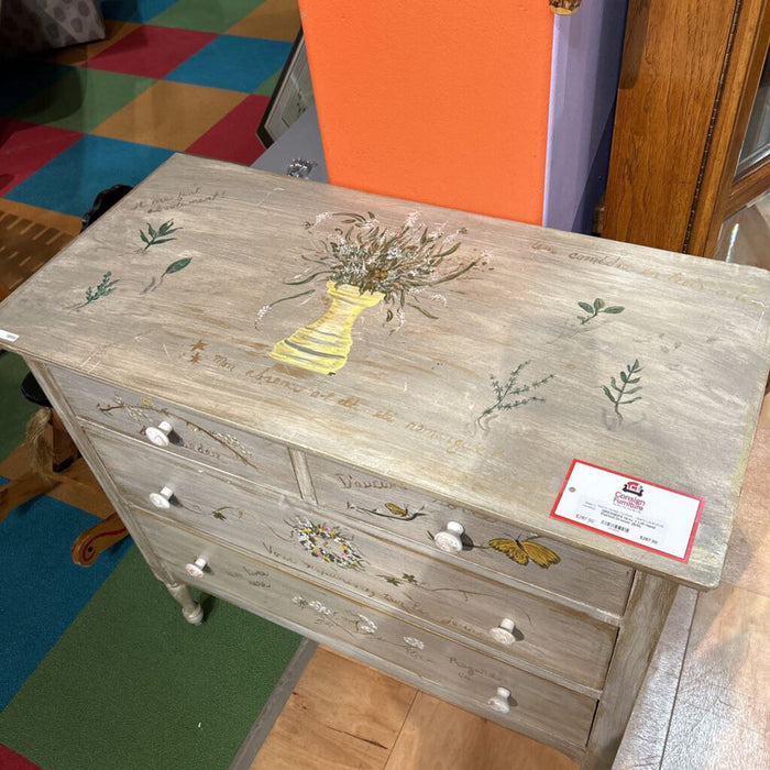 Grey + LW Hand Painted Dresser (BAI)