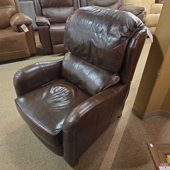 Brown Leather Stressess Recliner (SAK)