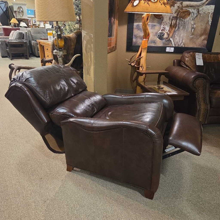 Brown Leather Stressess Recliner (SAK)